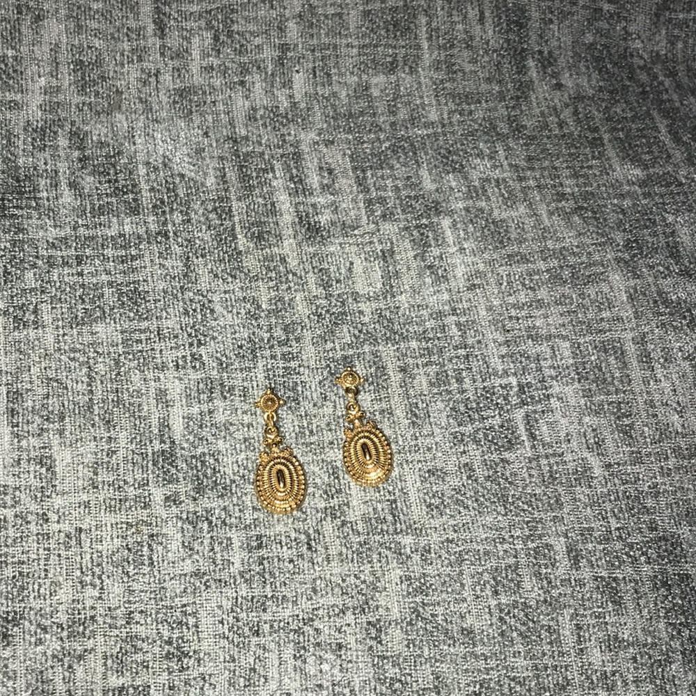 vintage earrings real gold